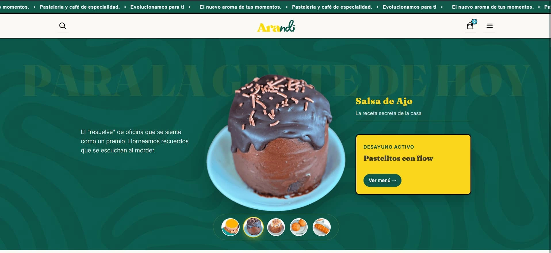 E-commerce Arandi Pastelería.