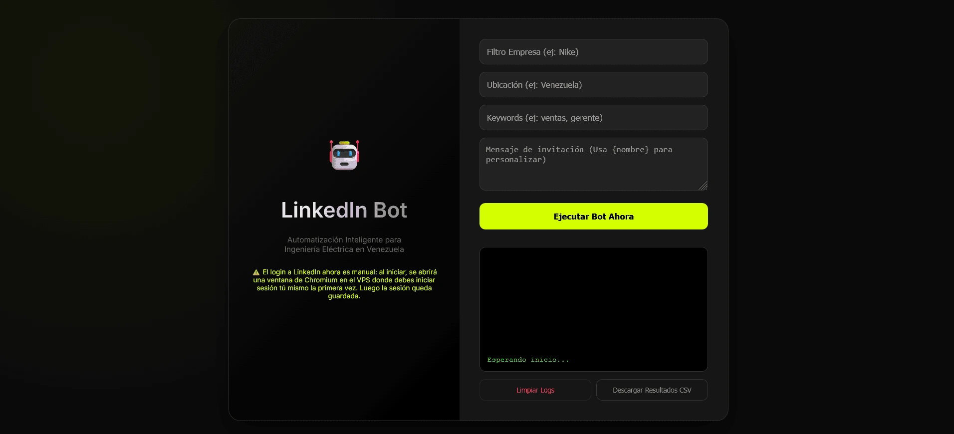 Bot obtener clientes para Linkedin.