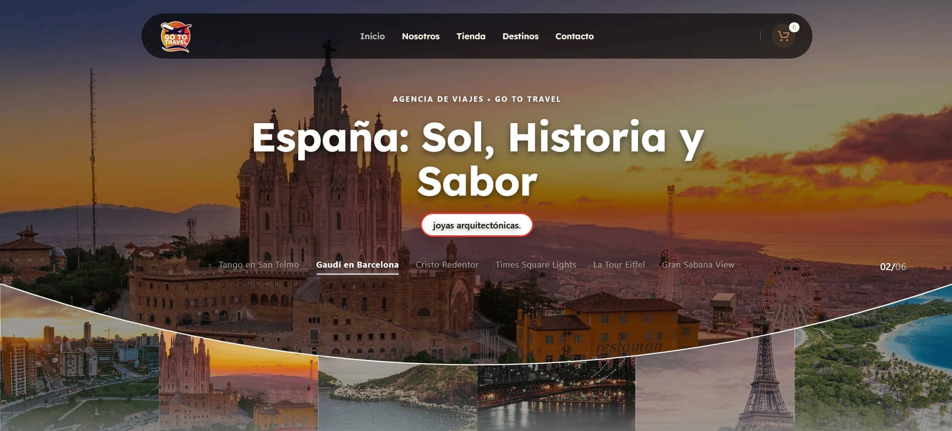 Diseño web premium para GoTo Travel - Agencia de viajes.