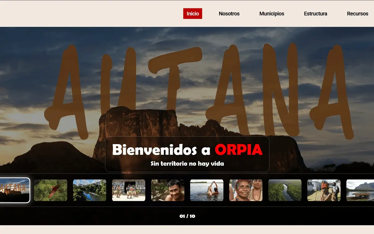 Sitio web institucional de Orpia